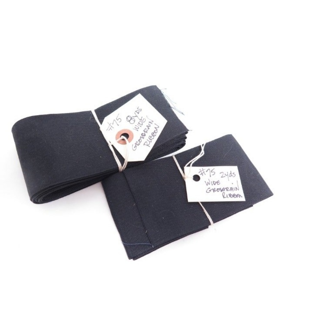 10‎ Yards Wide Black Grossgrain Ribbon